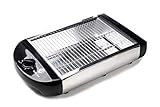 Family Care Flachtoaster - Toaster Schwarz - Toaster Edelstahl - 600W, 6...