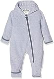 Playshoes Unisex Kinder Fleece-Overall Jumpsuit, grau/melange, 68