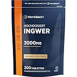 Ingwer Tabletten 3000mg Tagesdosis | 1000mg Zingiber Officinale pro Stück |...