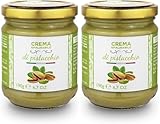 2 Stück - Brontedolci Pistaziencreme süß mit 40% Pistazien aus Sizilien...