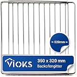 VIOKS Backofen Gitterrost Ausziehbar 350/520mm x 320 mm Grillrost Edelstahl...