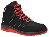 ELTEN Sicherheitsschuhe MADDOX black-red Mid ESD S3, Herren, Textil, Stahlkappe,...