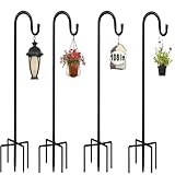 HEYOUTH Schäferhaken Garten,Laternenhalter,4 PCS 120 Cm Garden Schäferhaken,...