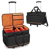 Trunab DJ Tasche Trolley mit Hart Gepolstertem Boden, Abnehmbaren Trennwänden...