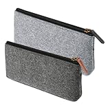 Filz Mäppchen, 2 Stück Federmäppchen mit Reißverschluss, Kosmetiktasche...