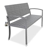Casaria® Gartenbank Sitzbank Wetterfest Kunststoff 320kg Belastbarkeit...