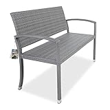 Casaria® Gartenbank Wetterfest Polyrattan UV-beständig 320kg Belastbar Garten...