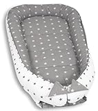PaLulli 120x60 cm Babynest Babynestchen XXL Babykokon 2seitig 100% Baumwolle...
