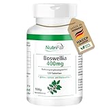 Boswellia 400mg - mit 800mg Weihrauch-Extrakt pro Tagesdosis - 120 Tabletten -...