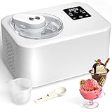 Acmeenjoy Eismaschine mit Kompressor 1,2L, Eismaschine Selbstkühlend 110W, mit...