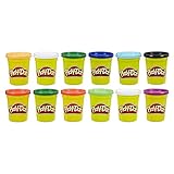 Play-Doh E4830F03 12er-Pack mit Spielknete in Grundfarben, 112g-Dosen in...