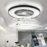 BKZO moderne Smart-LED-Deckenleuchte mit Ventilator, Deckenventilator mit Lampe,...