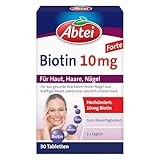 Abtei Biotin 10 mg Forte - Für Haut, Haare und Nägel - Mit 10 mg Biotin -...