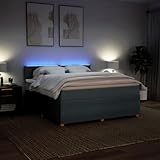 IKAYAA Boxspringbett 180 x 200 cm - Bett mit LED Beleuchtung, Topper & Federkern...