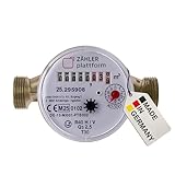 ZÄHLER plattform Wasserzähler 2025 Wasseruhr MADE IN GERMANY Qn 1,5 BL 110 mm...