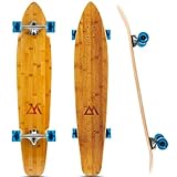 Magneto 44-Zoll-Kicktail Cruiser Longboard Skateboard | Bambus und Ahorn Deck |...