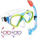 WOVOKA Schnorchelset Kinder - Taucherbrille Kinder mit Schnorchel Anti Leck Anti...