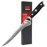 SHAN ZU Damast Filetiermesser 18 cm Küchenmesser, Ausbeinmesser aus 67 Lagen...