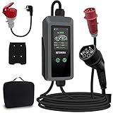 Mobile Wallbox/Ladestation 11kW [3-Phasig, 7m, Einstellbare Ladeleistung] CEE...