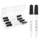 8 Stück Glaspipette 1ml,Tropfer Glas,Silikon Liquid Dropper,Glass Pipette...
