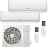 HANTECH Multisplit Klimaanlage 18000 BTU H-PRO mit 2x9000 BTU Inneneinheit WIFI