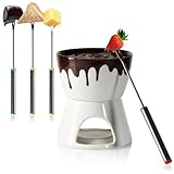 com-four® Schokoladenfondue-Set - Schmelztopf für Schokolade und Käse -...