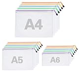 15 Stück Dokumententasche A4, A5, A6, 5 Farben, Wasserdichte Dokumentenmappe,...