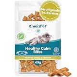 AmeizPet Katzen Leckerlies Beruhigend für Katze - Gesunde Ruhe Leckerli für...