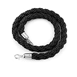 Vixzoid Absperrkordel Schwarz 1,5M Absperrband Handlaufseil Absperrseil mit...