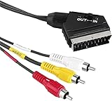 CABLEPELADO SCART AV-Kabel umschaltbar | Adapter Konverter Euro Stecker |...