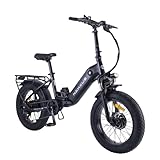 nakxus 20F213 E-Bike Klapprad Pedelec mit 20 Zoll Fat Tire, 250W 80N.m Motor 36V...