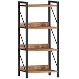 HOOBRO Bücherregal, Standregal, Leiterregal, Freistehendes Schmales Regal,...