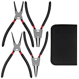 VFANDV Sprengringzangen Set, 4 Stück Sprengringzangen mit Tasche Gebogene...