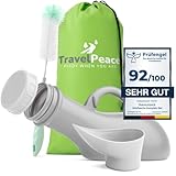 TRAVELPEACE® - Urinflasche - 3in1 Komplett Set - mit Komfort Hygienebürste -...