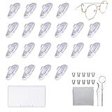 Brillen Nasenpads, Brillen Reparatur Set, Nasenpads Zum Einstecken, Rutschfeste Brille Nasenpads, Weiche Silikon Transparent für Brillen Sonnenbrillen Rutsch Stopper Gläser Nasenpad Brille Zubehör
