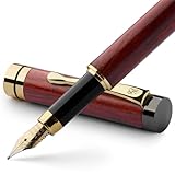 Wordsworth & Black Füllfederhalter Set, Premium Bambusholz - Mittlere Feder,...