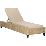 Outsunny Polyrattan Gartenliege mit Kissen Sonnenliege 5-stufig verstellbar...