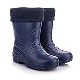 LEMIGO Kinder Eva Gummistiefel gefüttert TERMIX 861 (28/29, dunkelblau)