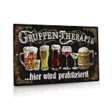 Putuo Decor Lustige Bar Zeichen, Gruppen-therapie hier wird praktiziert, Vintage...