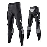 MEETWEE Herren Radlerhose Lange Fahrradhose, Kompression Radhose Leggings...