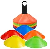 25x Markierungshütchen farbig, Zubehör für Fußball & Slalomtraining -...