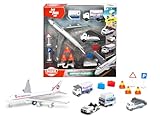 DICKIE 186390 Toys Flughafen Spielzeugset, Airport Set bestehend aus 3 Autos, 1...