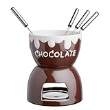 BUTLERS Schokoladenfondue Set Keramik 480 ml 4 Edelstahl Gabeln –CHOCOLATE...