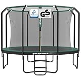 SONGMICS Trampolin 305 cm d, Gartentrampolin für Kinder mit Sicherheitsnetz,...