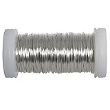 Rayher Hobby 24078000 Silberdraht, Spule, 50 m, 0,5 mm ø, Silber