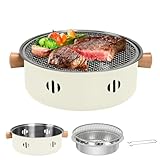 BSDLZCH tragbarer Holzkohlegrill, 1pc Mini BBQGrill Multifunktionaler Rauchfrei...