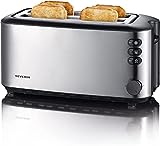 SEVERIN Automatik-Langschlitztoaster, Toaster mit Brötchenaufsatz, hochwertiger...
