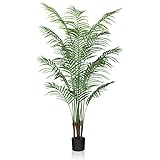 CROSOFMI Künstliche Pflanzen groß 150cm Kunstpflanze im Topf Plastik Palme...