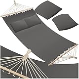 tectake® Doppel Hängematte Outdoor, XXL Stoff Schaukeltuch, Sonnenliege 2...