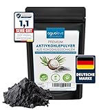 AGUALEVE® Premium Aktivkohle Pulver 200g aus Kokosnussschalen | lässt sich...